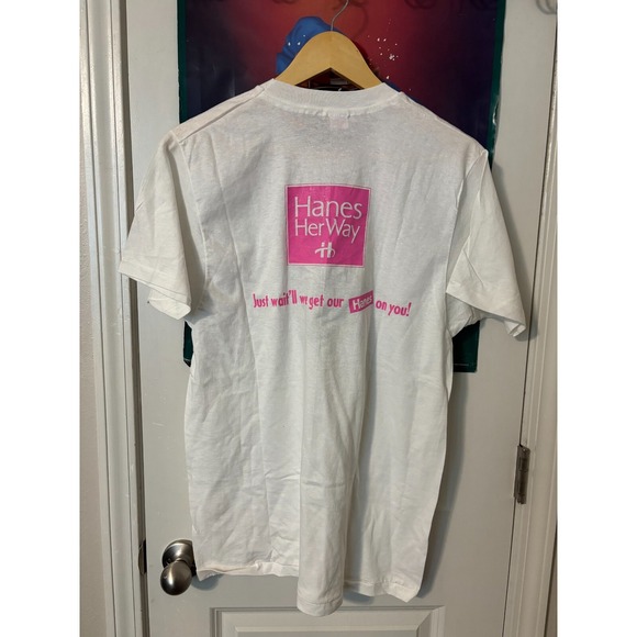 Hanes Woolworth Million Dollar Days Men's T Shirt 70s Large White 100% Cotton - Picture 6 of 7